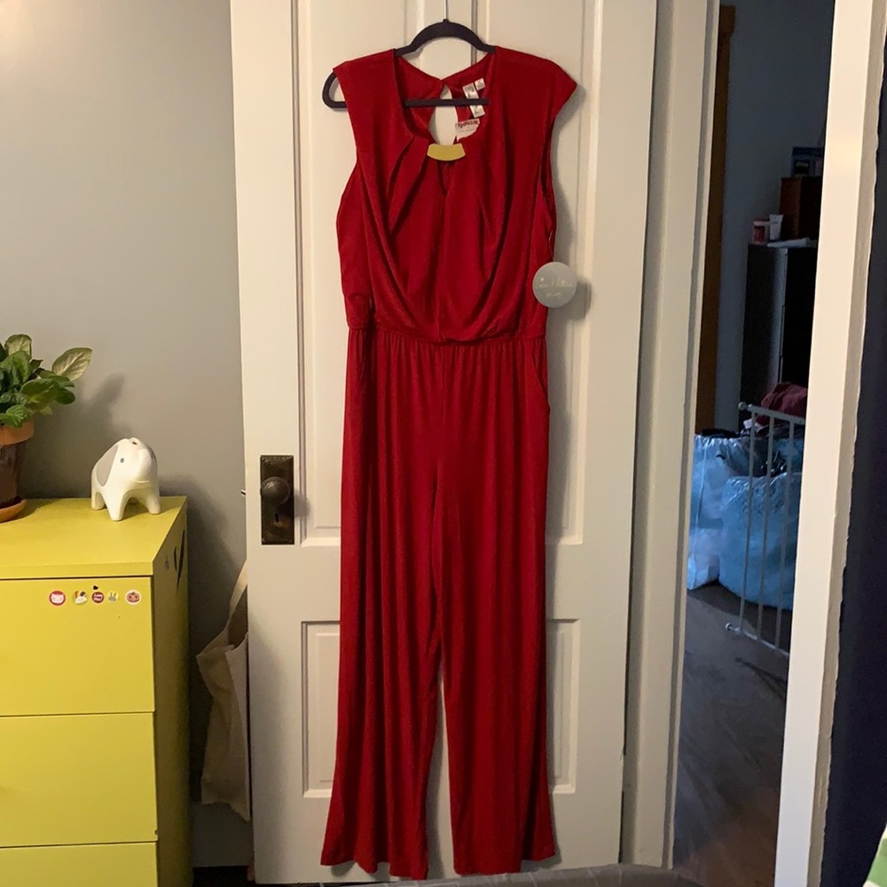 Emma & Michele Red Jumpsuit